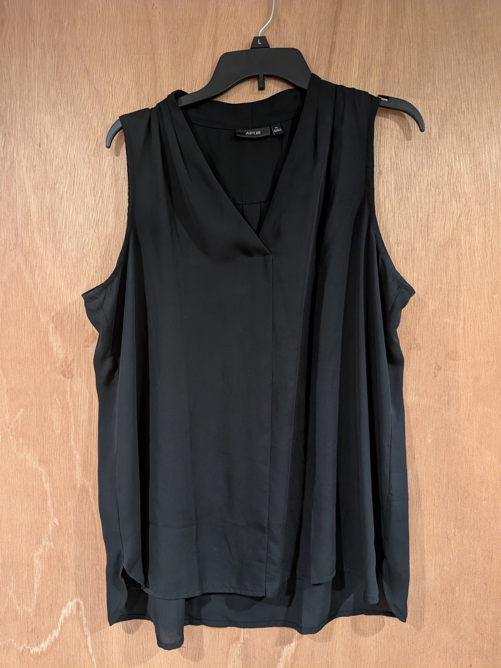 Apt. 9 Black Sleeveless V-Neck Layered Blouse